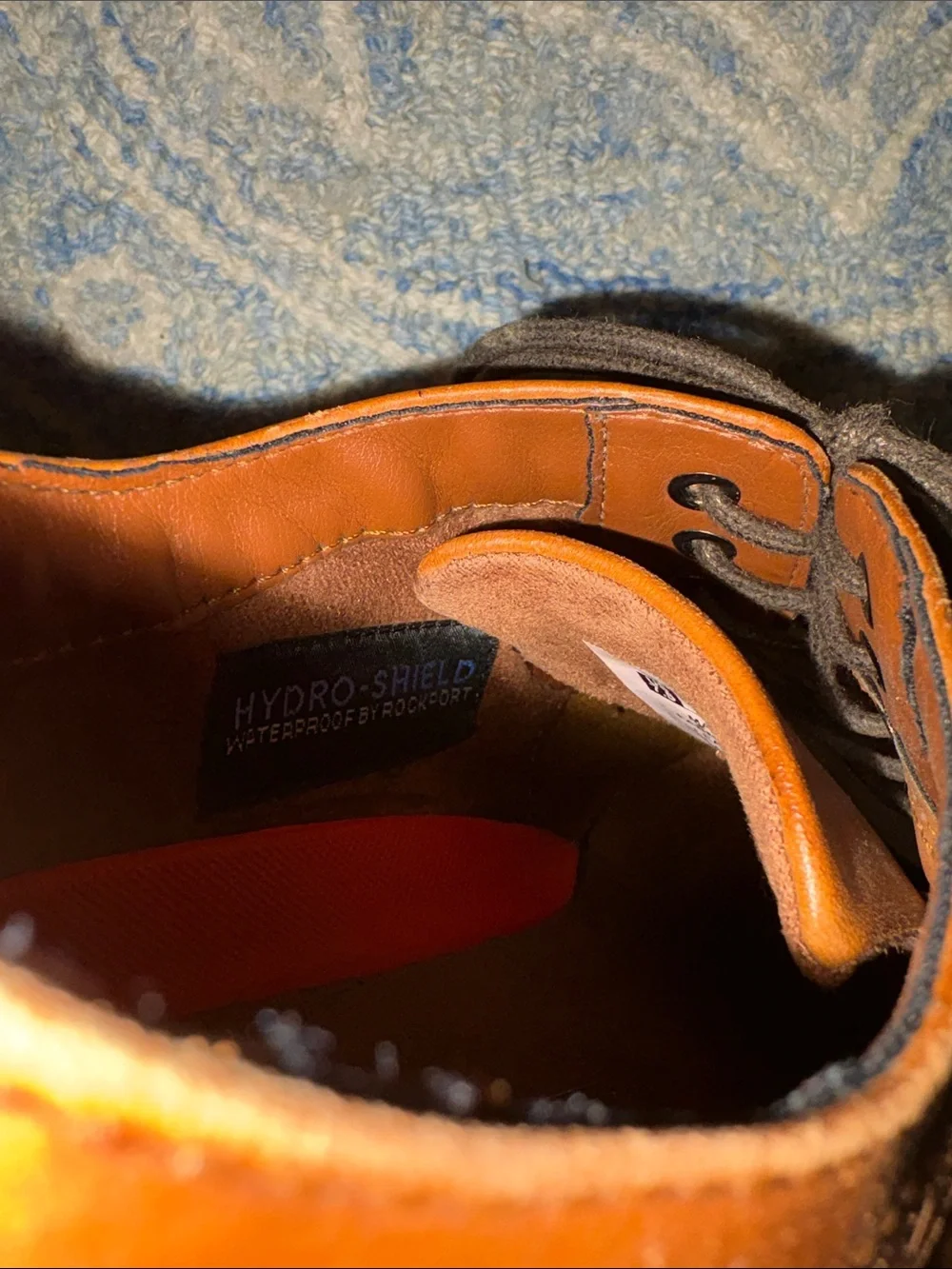 Rockport Men's Tan Brown Leather Brogue Derby